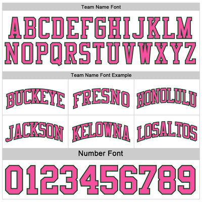 Custom Reversible Green Pink-White Double Side Sublimation Basketball Suit Jersey