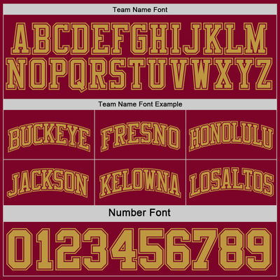 Custom Reversible Maroon Old Gold Double Side Sublimation Basketball Suit Jersey
