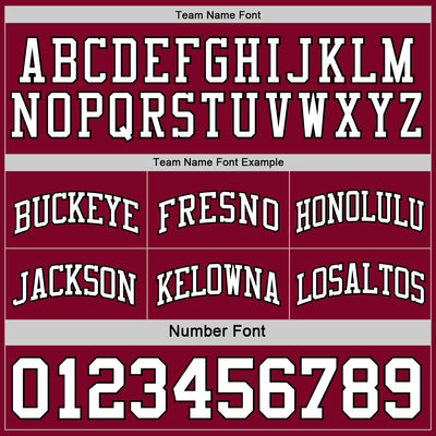 Custom Reversible Maroon White-Black Double Side Sublimation Basketball Suit Jersey