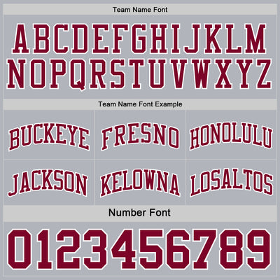 Custom Reversible Maroon Gray-White Double Side Sublimation Basketball Suit Jersey