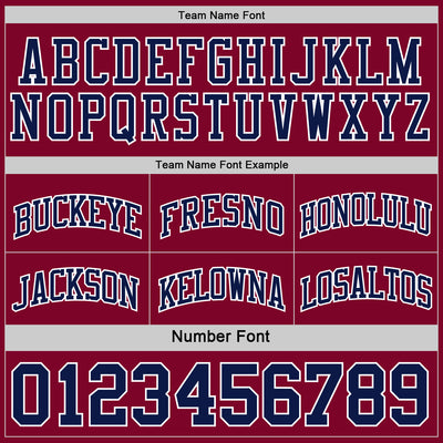 Custom Reversible Maroon Navy-White Double Side Sublimation Basketball Suit Jersey