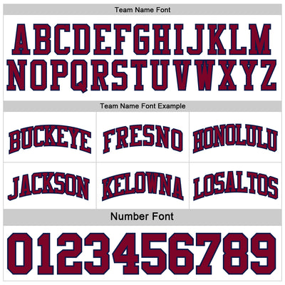 Custom Reversible Maroon Navy-White Double Side Sublimation Basketball Suit Jersey