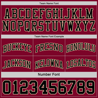 Custom Reversible Maroon Black-Cream Double Side Sublimation Basketball Suit Jersey