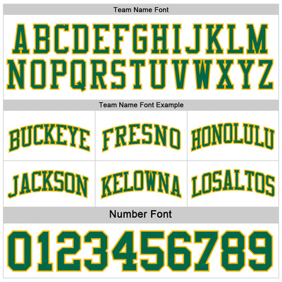 Custom Reversible Kelly Green Gold-White Double Side Sublimation Basketball Suit Jersey