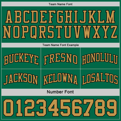 Custom Reversible Kelly Green Old Gold-Black Double Side Sublimation Basketball Suit Jersey