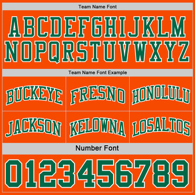 Custom Reversible Kelly Green Orange-White Double Side Sublimation Basketball Suit Jersey