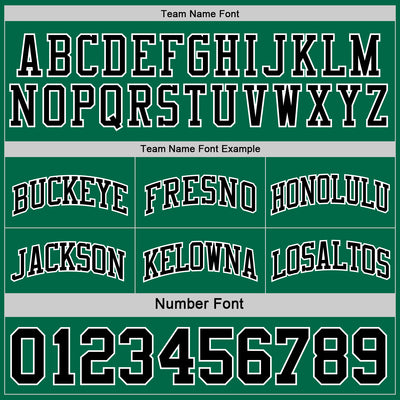 Custom Reversible Kelly Green Black-White Double Side Sublimation Basketball Suit Jersey