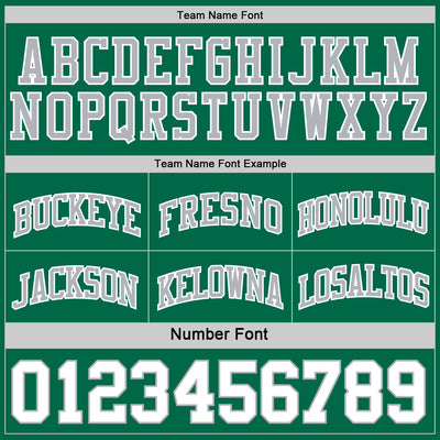 Custom Reversible Kelly Green White-Gray Double Side Sublimation Basketball Suit Jersey