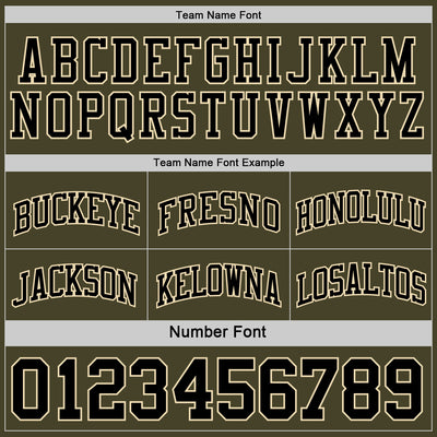 Custom Reversible Olive Black-Cream Double Side Salute To Service Sublimation Basketball Suit Jersey
