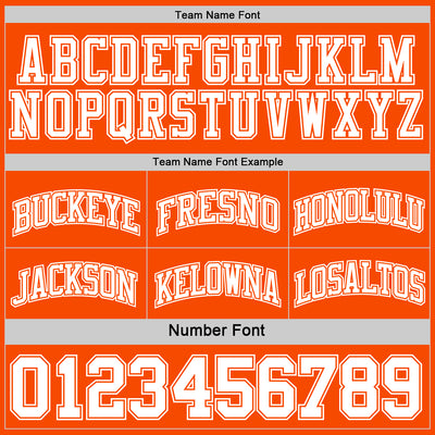 Custom Reversible Orange White Double Side Sublimation Basketball Suit Jersey