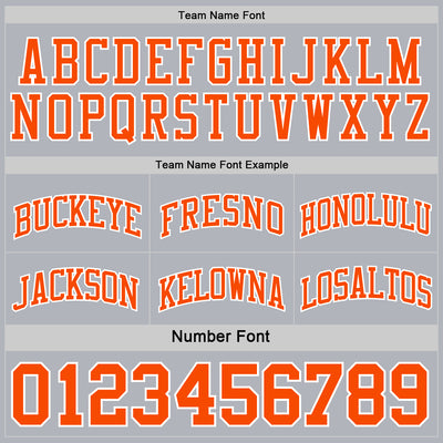 Custom Reversible Orange White-Gray Double Side Sublimation Basketball Suit Jersey