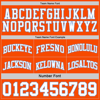 Custom Reversible Orange White-Light Blue Double Side Sublimation Basketball Suit Jersey
