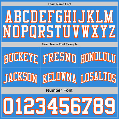 Custom Reversible Orange White-Powder Blue Double Side Sublimation Basketball Suit Jersey