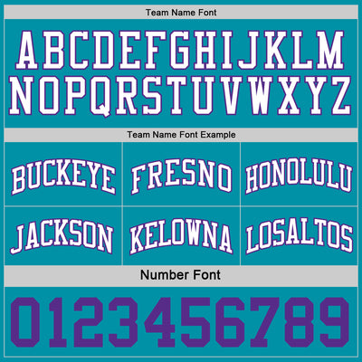 Custom Reversible Teal Purple-White Double Side Sublimation Basketball Suit Jersey