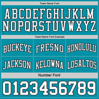 Custom Reversible Teal White-Black Double Side Sublimation Basketball Suit Jersey