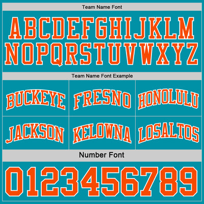 Custom Reversible Teal Orange-White Double Side Sublimation Basketball Suit Jersey