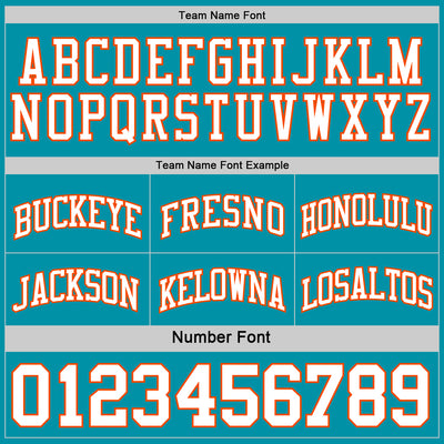 Custom Reversible Teal White-Orange Double Side Sublimation Basketball Suit Jersey