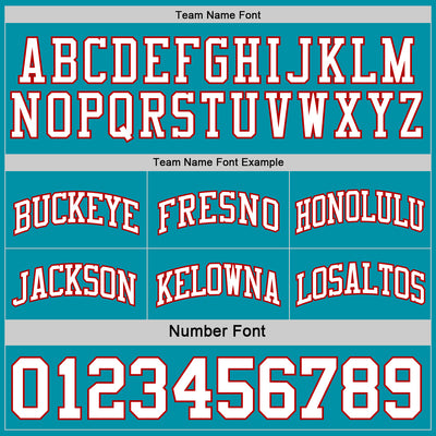 Custom Reversible Teal White-Red Double Side Sublimation Basketball Suit Jersey