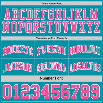 Custom Reversible Teal Pink-White Double Side Sublimation Basketball Suit Jersey