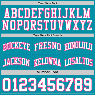 Custom Reversible Teal White-Pink Double Side Sublimation Basketball Suit Jersey