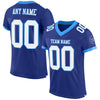 Custom Royal White-Electric Blue Mesh Authentic Football Jersey