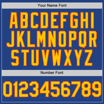 Custom Royal Yellow-Orange Mesh Authentic Throwback Baseball Jersey