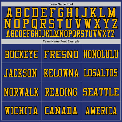 Custom Royal Gold-Black Mesh Authentic Throwback Football Jersey