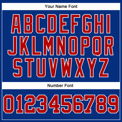 Custom Royal Red-White Authentic Football Jersey