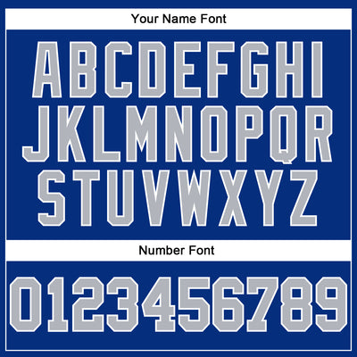 Custom Royal Gray-White Authentic Football Jersey