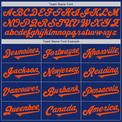 Custom Royal Orange-White Authentic Baseball Jersey