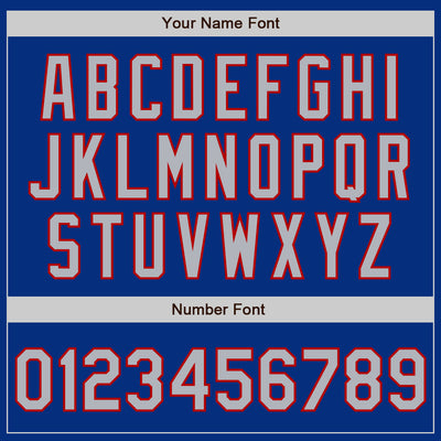 Custom Royal Gray-Red Authentic Baseball Jersey