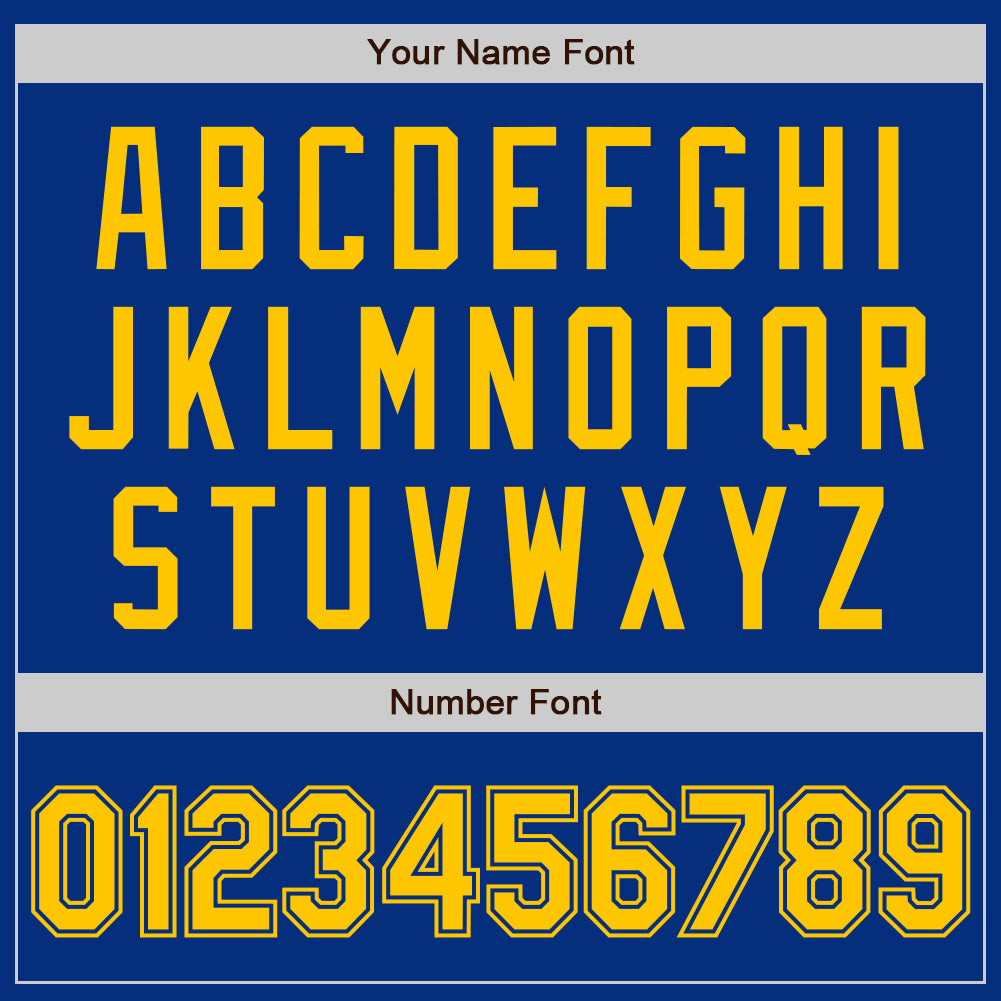 Custom Royal Yellow Authentic Baseball Jersey