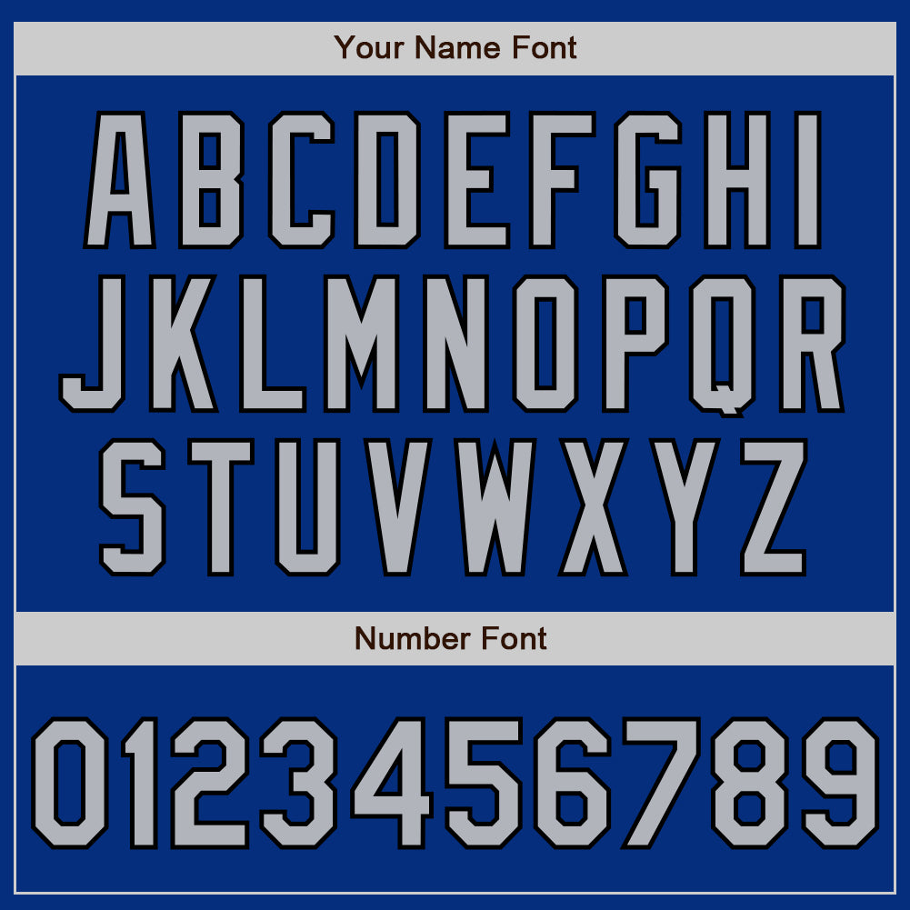 Custom Royal Gray-Black Authentic Baseball Jersey