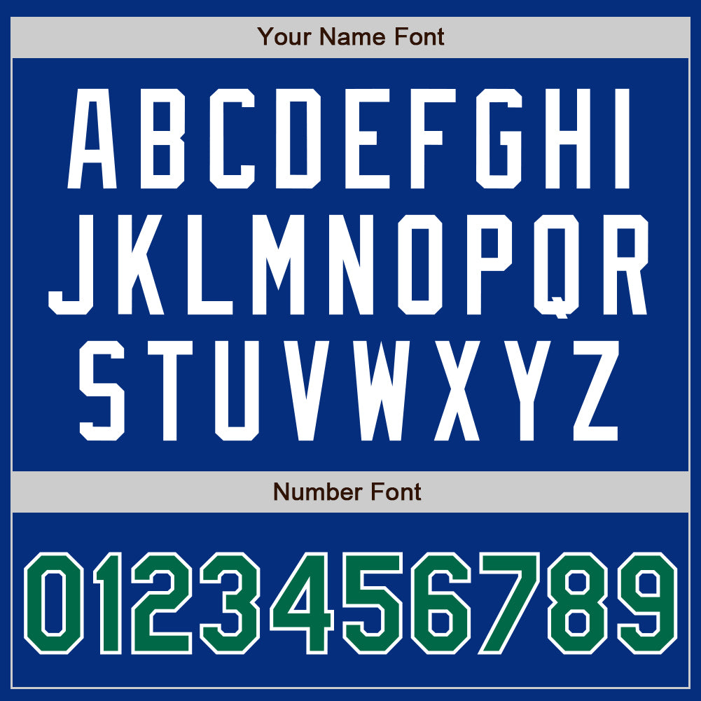 Custom Royal Kelly Green-White Authentic Baseball Jersey