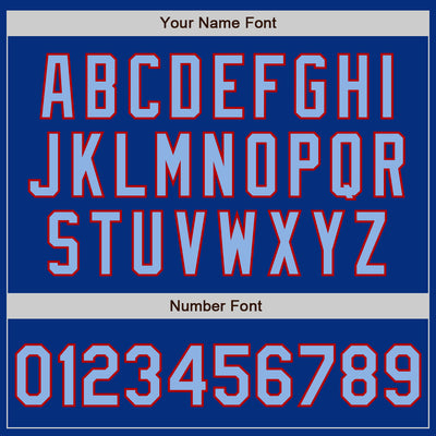 Custom Royal Light Blue-Red Authentic Baseball Jersey