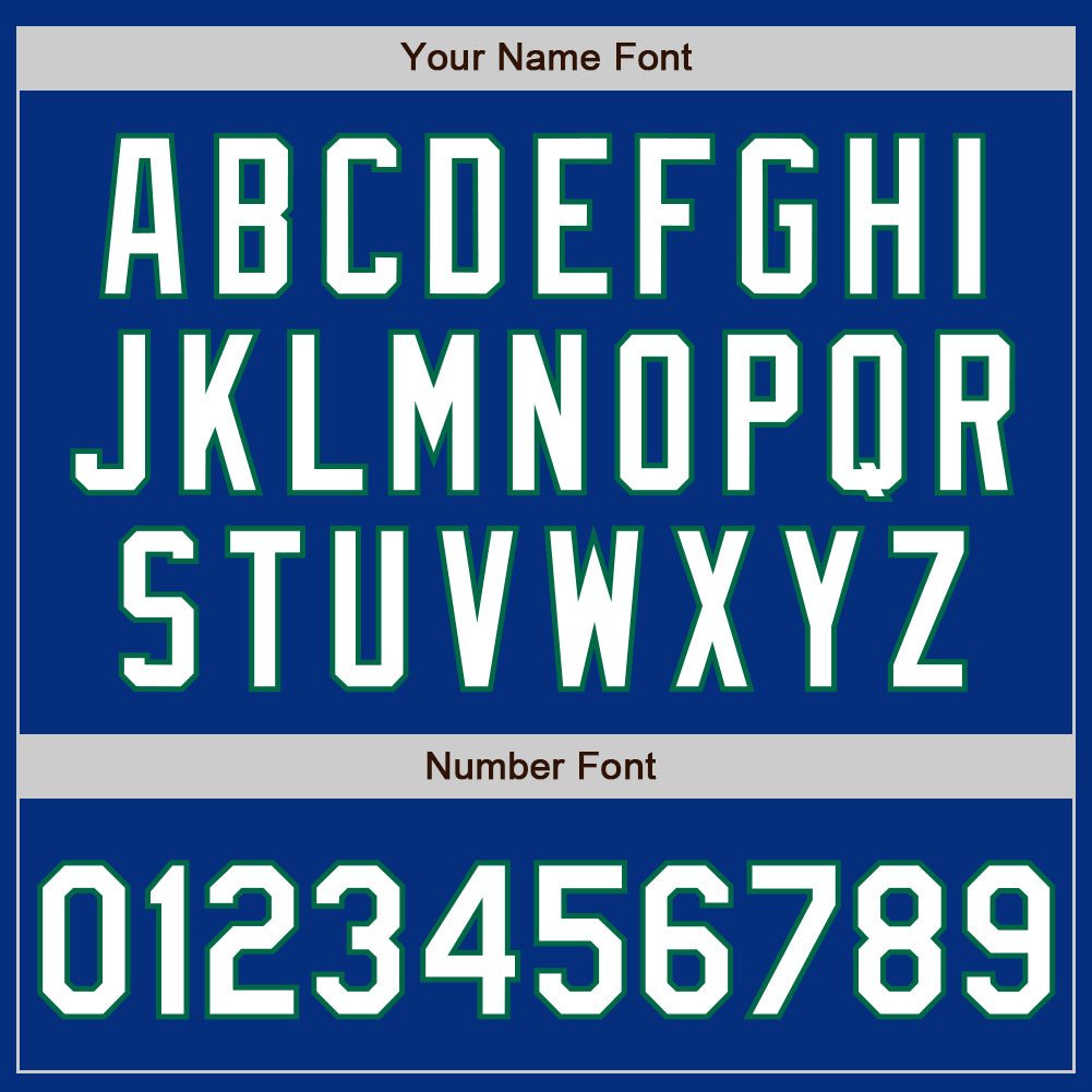 Custom Royal White-Kelly Green Authentic Baseball Jersey