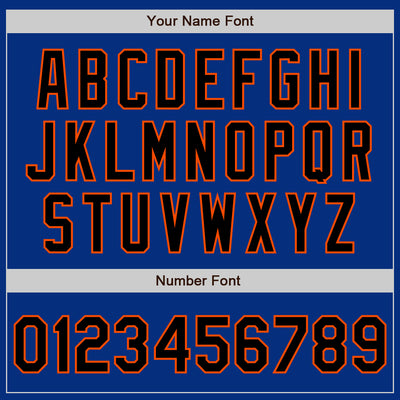 Custom Royal Black-Orange Authentic Baseball Jersey