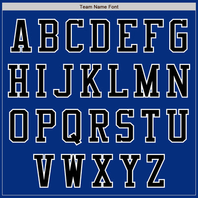 Custom Royal Black-White Authentic Baseball Jersey