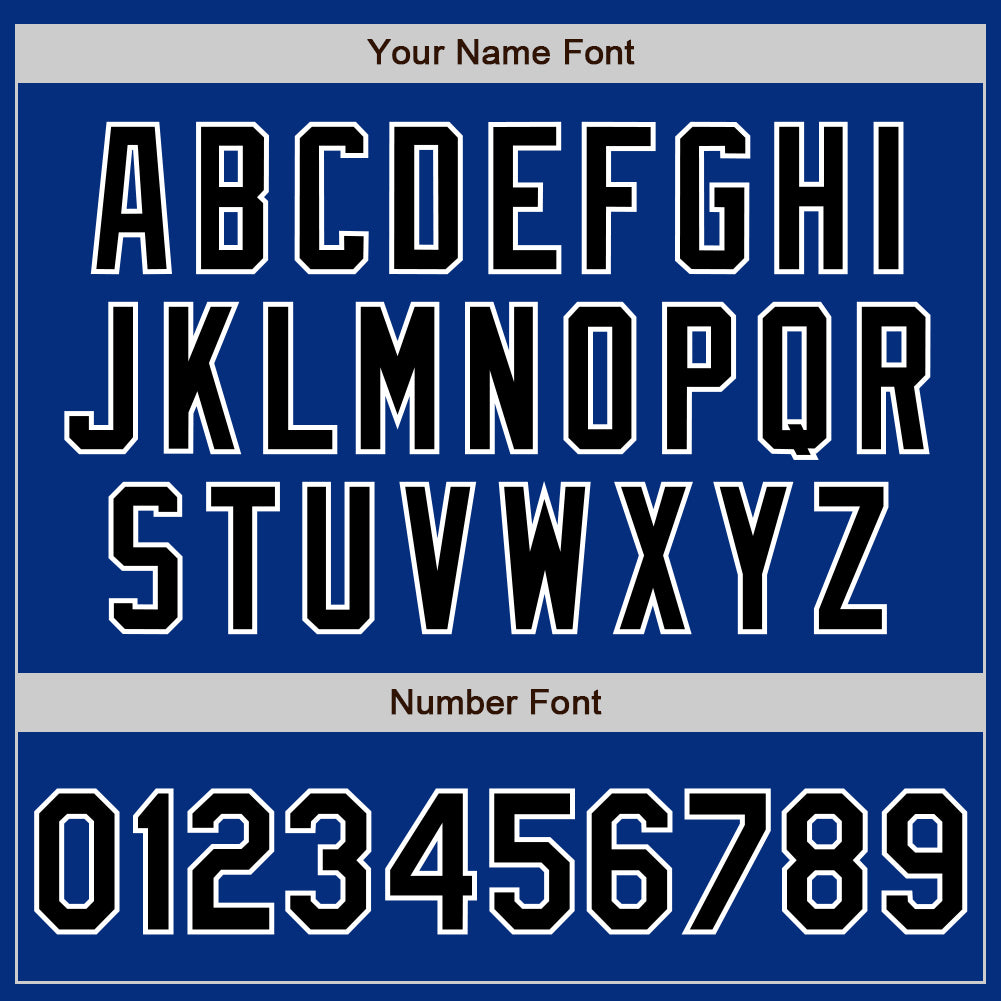 Custom Royal Black-White Authentic Baseball Jersey