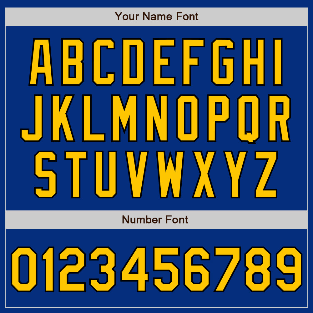 Custom Royal Yellow-Black Authentic Baseball Jersey