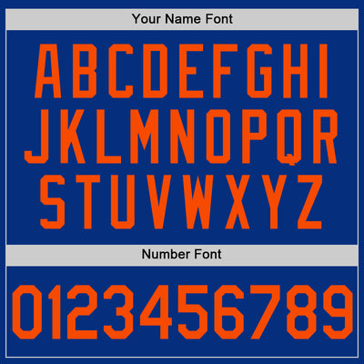 Custom Royal Orange Authentic Throwback Basketball Jersey