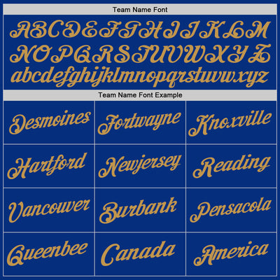 Custom Royal Old Gold Authentic Throwback Basketball Jersey