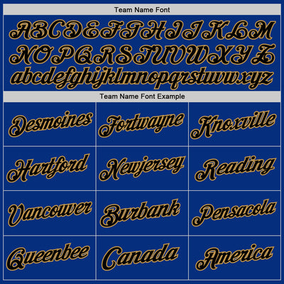 Custom Royal Black-Old Gold Authentic Throwback Basketball Jersey