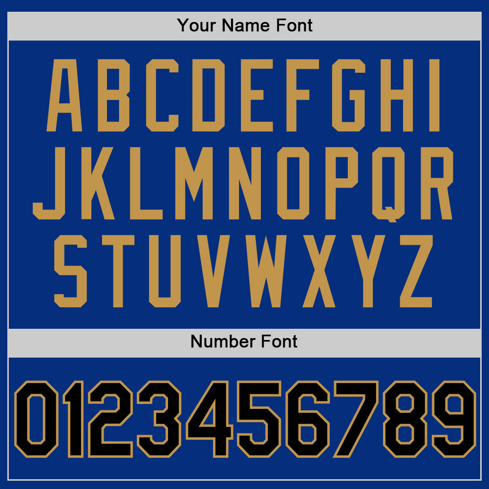 Custom Royal Black-Old Gold Authentic Throwback Basketball Jersey