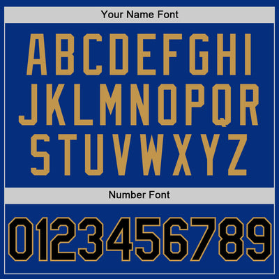 Custom Royal Black-Old Gold Authentic Throwback Basketball Jersey