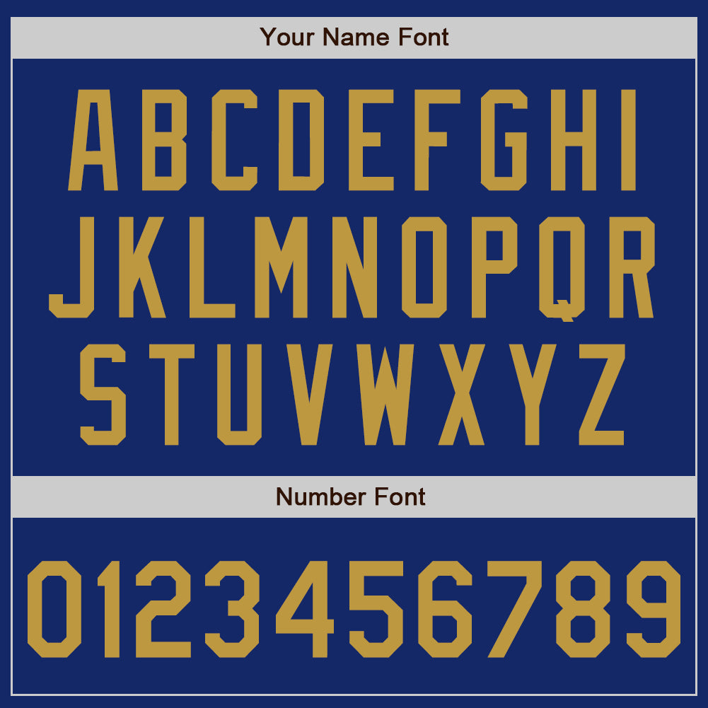 Custom Royal Old Gold Authentic Baseball Jersey