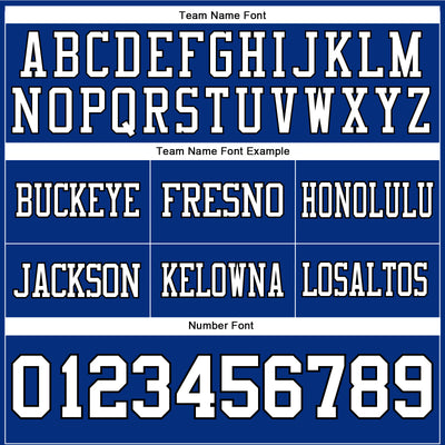 Custom Royal White-Black Authentic Football Jersey