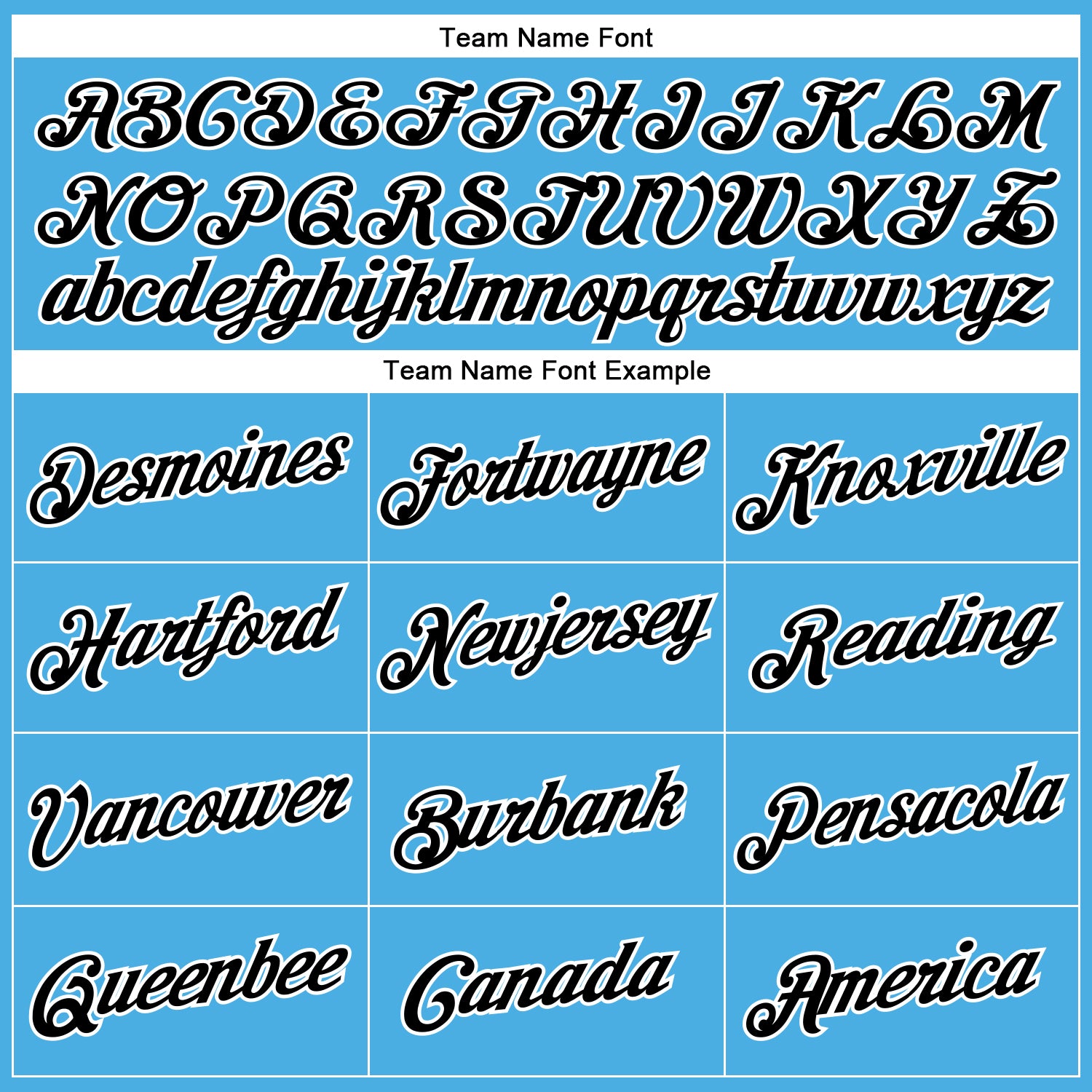 Custom Sky Blue Black-White Performance T-Shirt