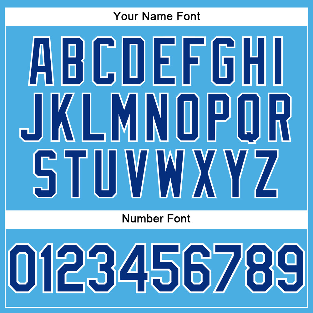 Custom Sky Blue Royal-White Performance T-Shirt