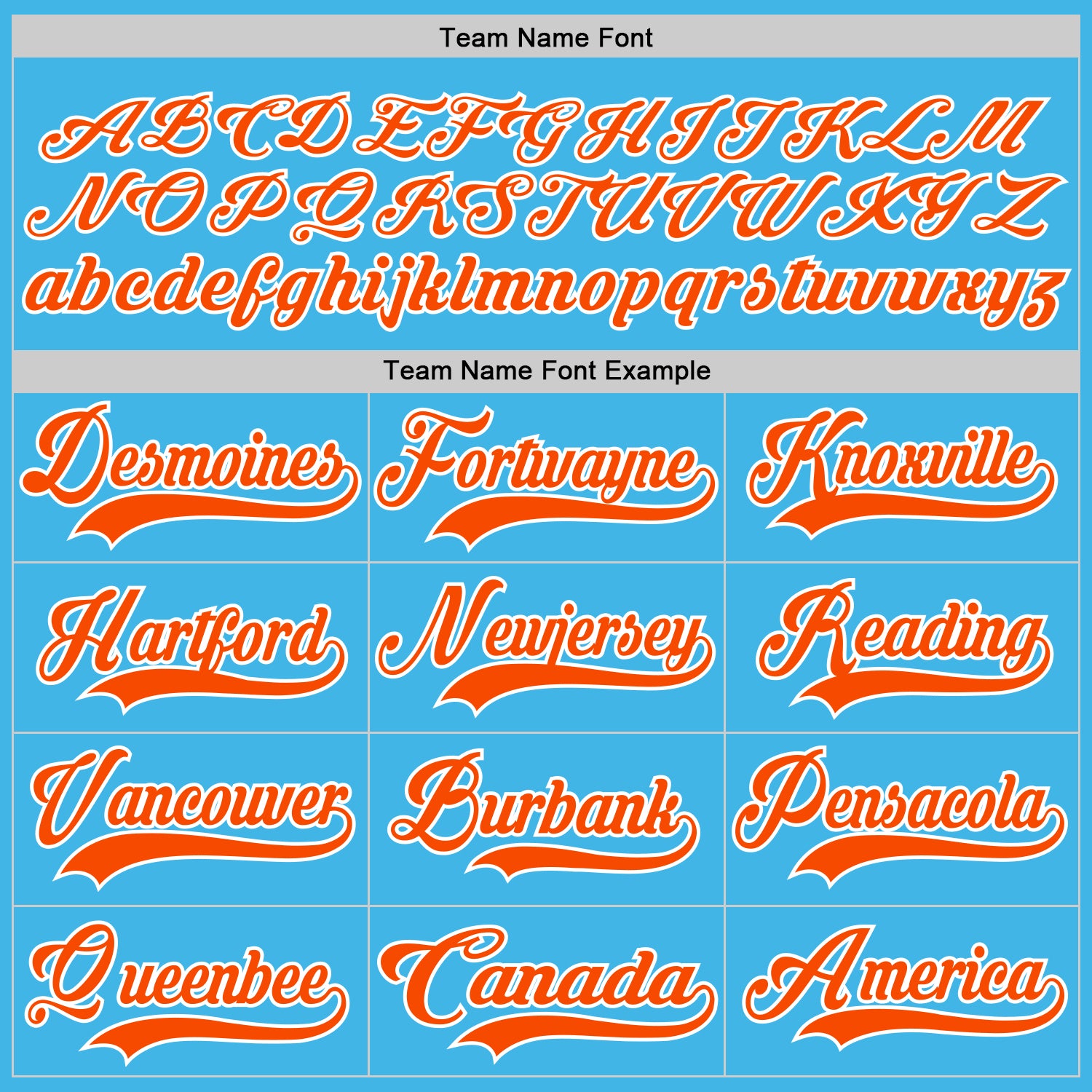 Custom Sky Blue Orange-White Hockey Jersey